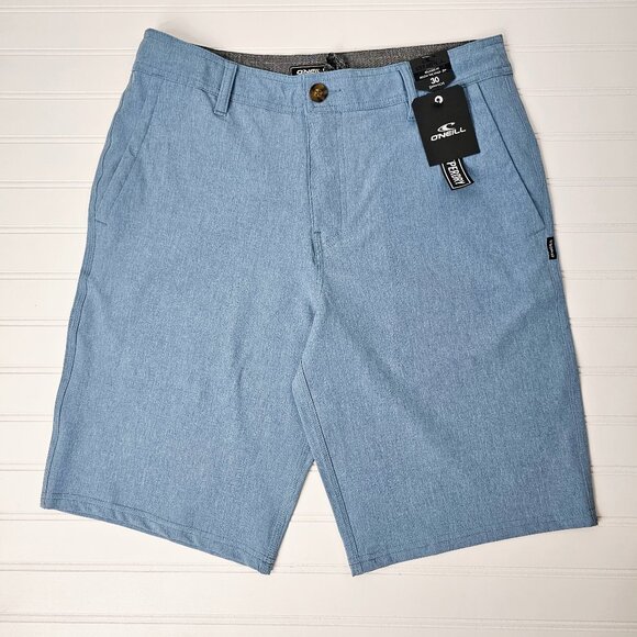 O'Neill Other - O'Neill Reserve Heather 21 Blue Hybrid Relaxed Fit Shorts Men's Size 30 NWT